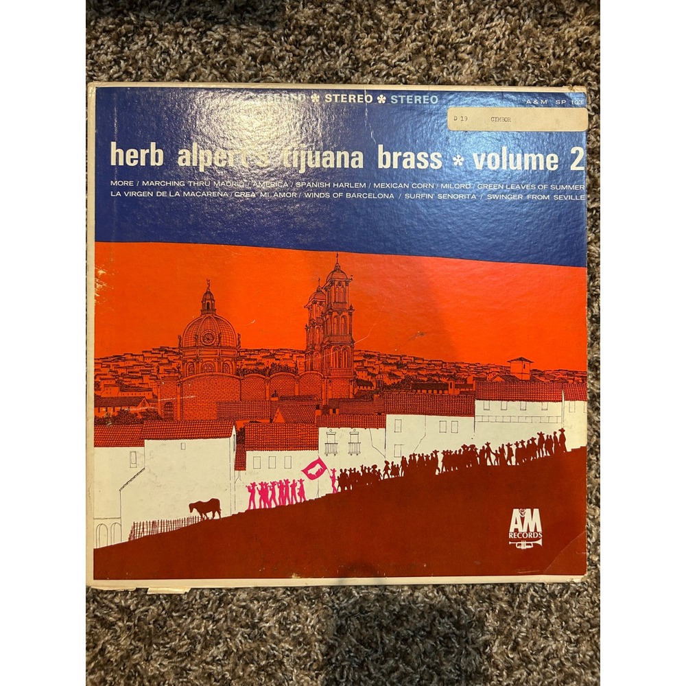 Herb Alpert Tijuana Brass Volume 2 Vinyl LP Stereo A&M Records SP 103 Jazz Pop